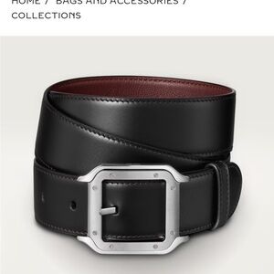 Men’s BELT, SANTOS DE CARTIER reversible black/brown  Dimensions:35 mmW 1230mmL